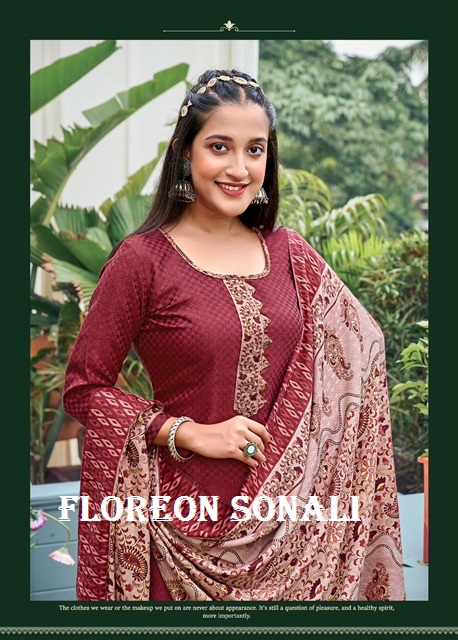 Floreon Sonali Pashmina Print Deisgner Dress Material